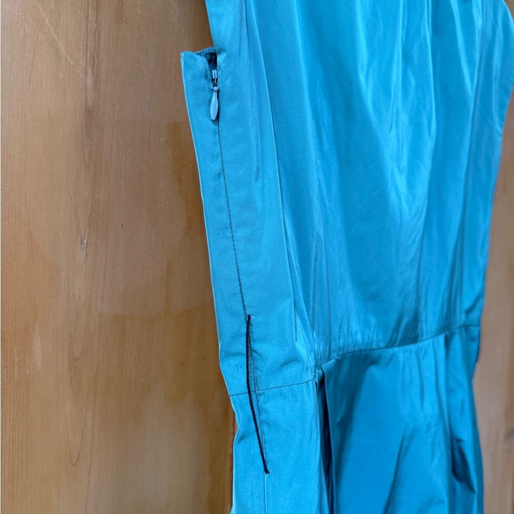 Lida Baday Teal silk Mini dress light blue EUC - Picture 4 of 8